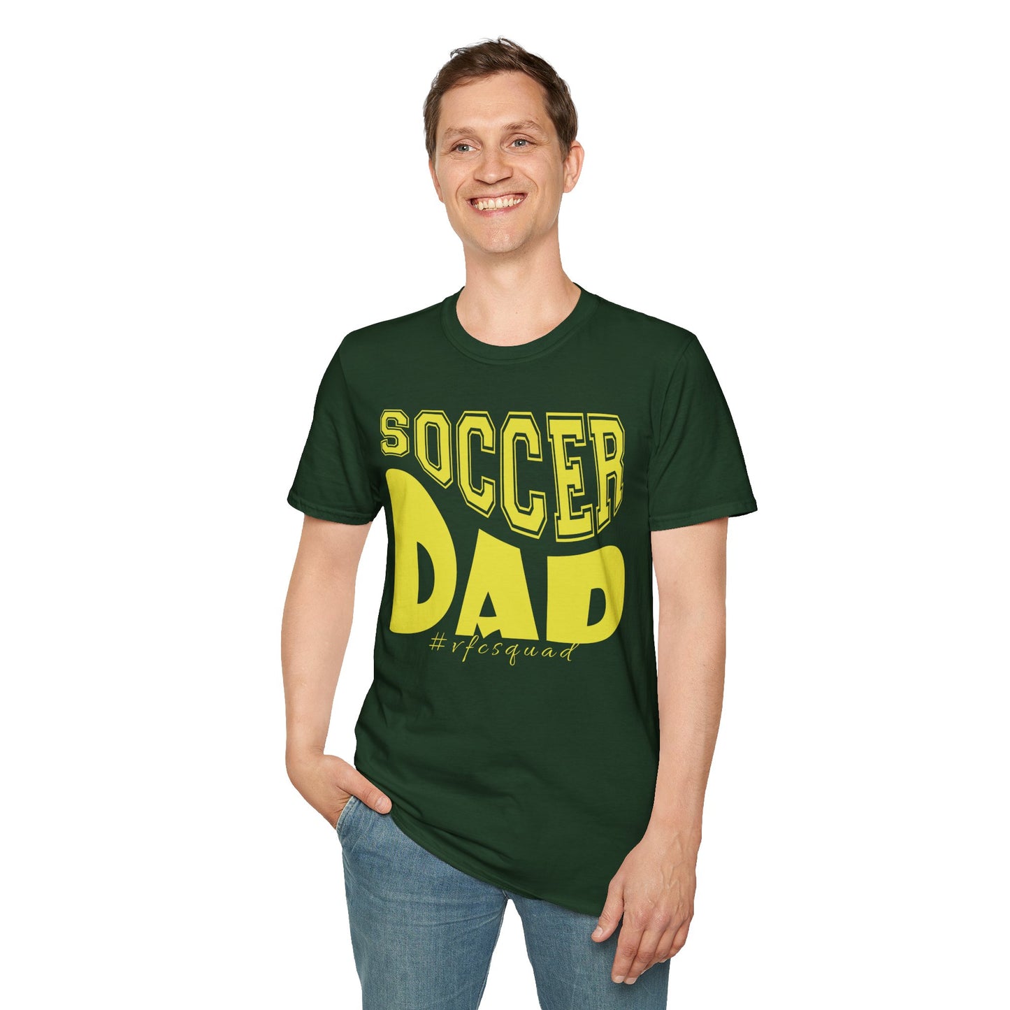 Wavy Soccer Dad - Softstyle T-Shirt