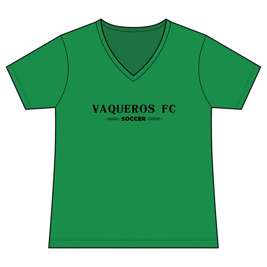 Vaqueros Three Line V-Neck Tee - Personalized