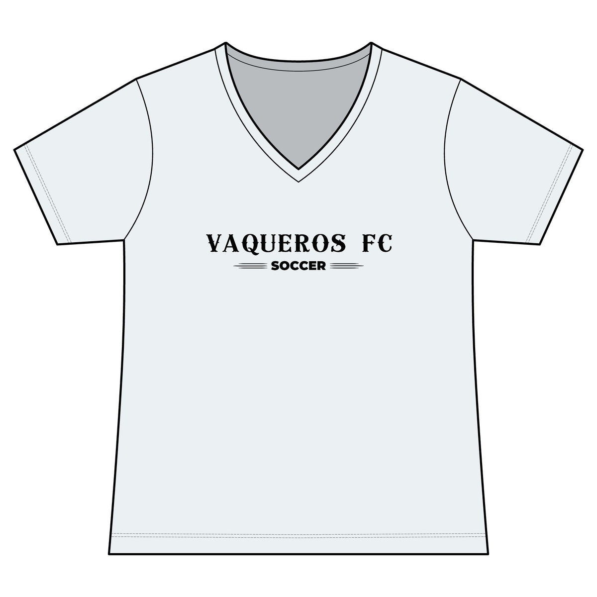 Vaqueros Three Line V-Neck Tee - Personalized