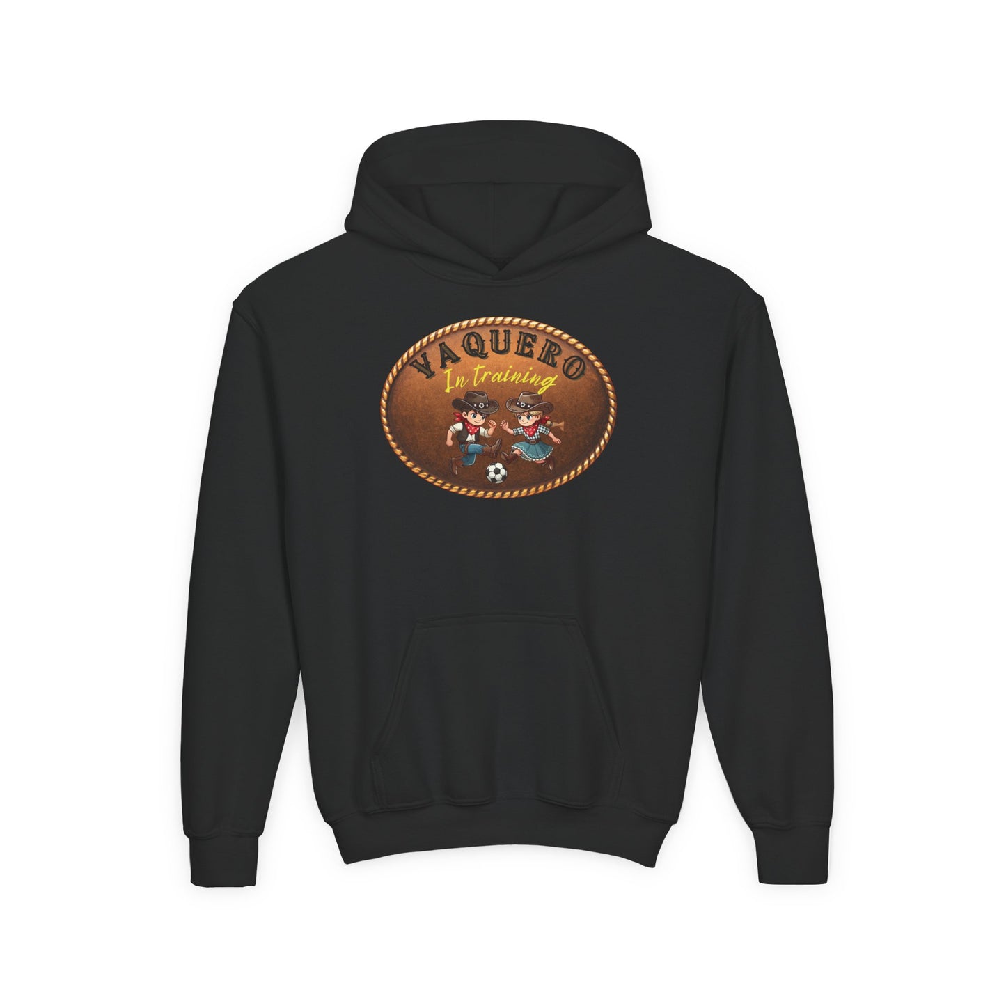Vaqueros in Training  Belt Buckle - Youth Hoodie