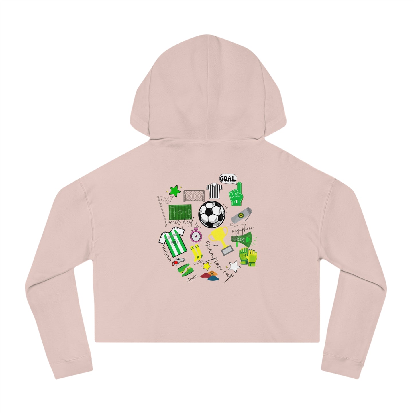 Soccer Icons - Cropped Hooded Sweatshirt
