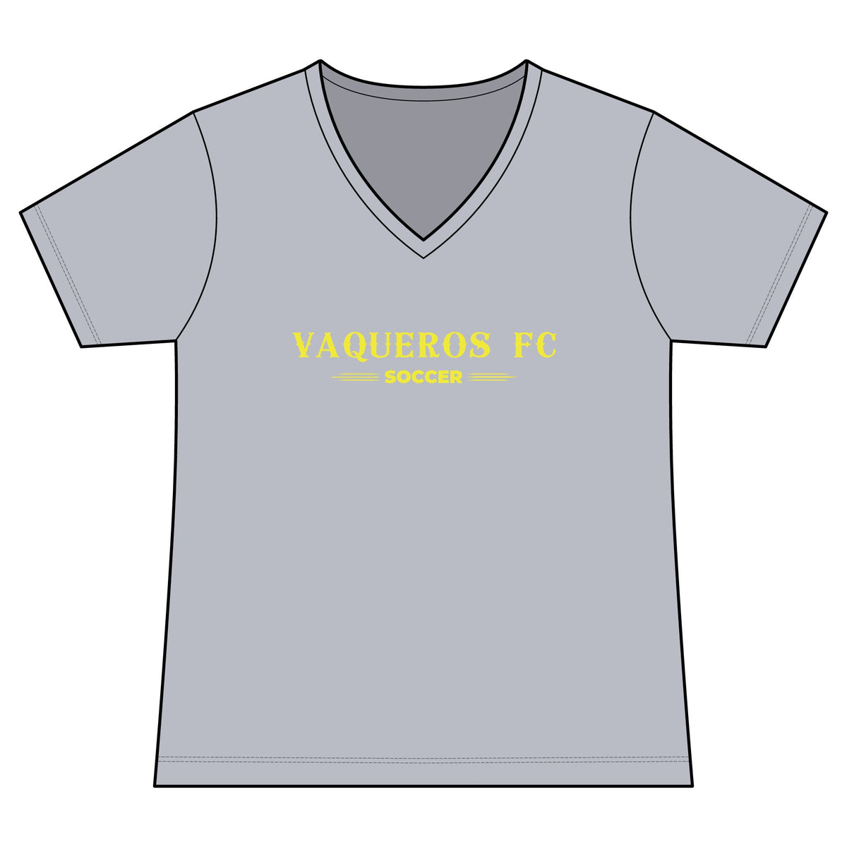 Vaqueros Three Line V-Neck Tee - Personalized
