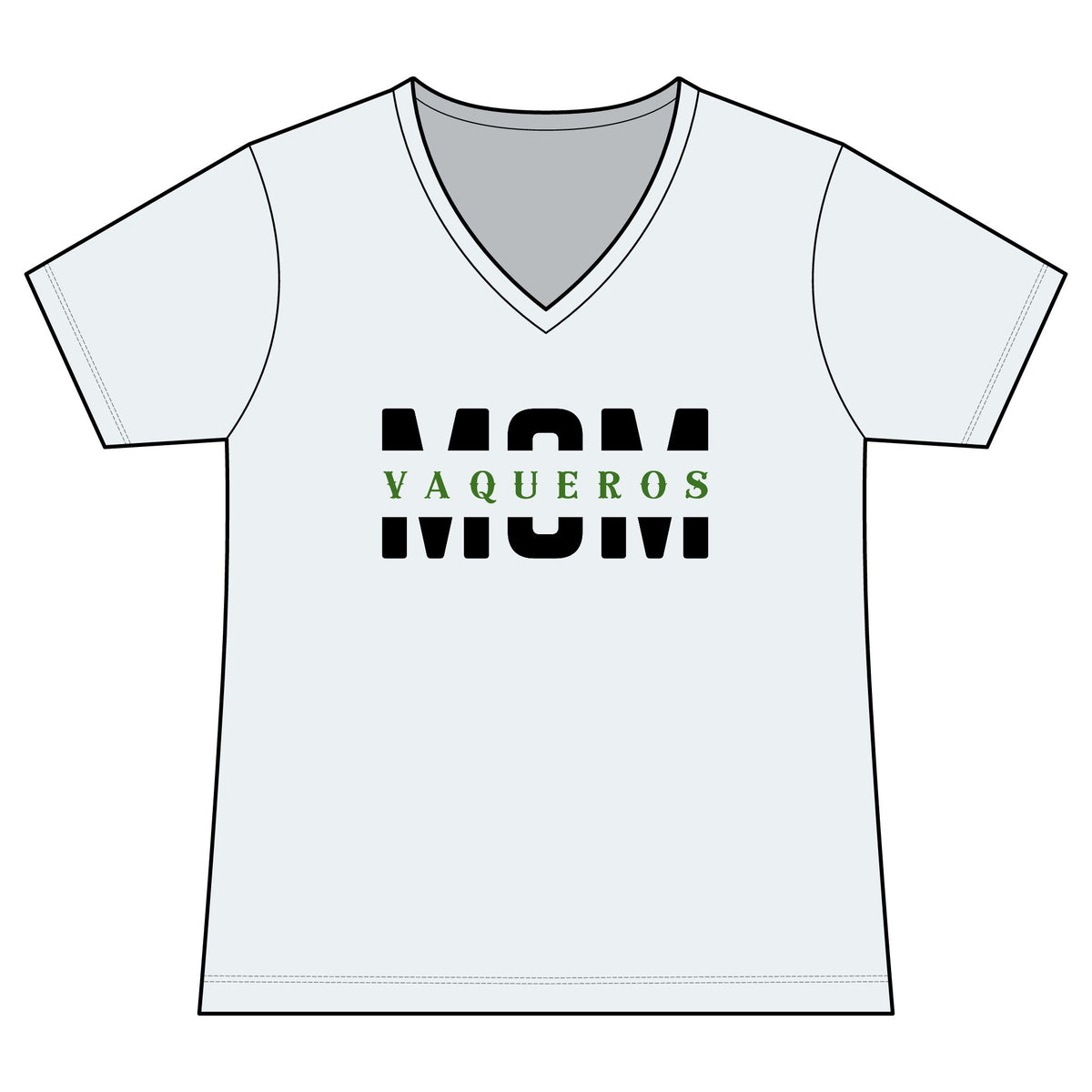 Vaqueros Mom Overlay- V-Neck Tee