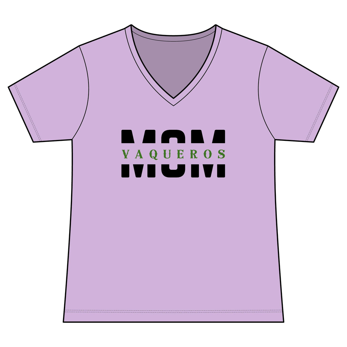 Vaqueros Mom Overlay- V-Neck Tee