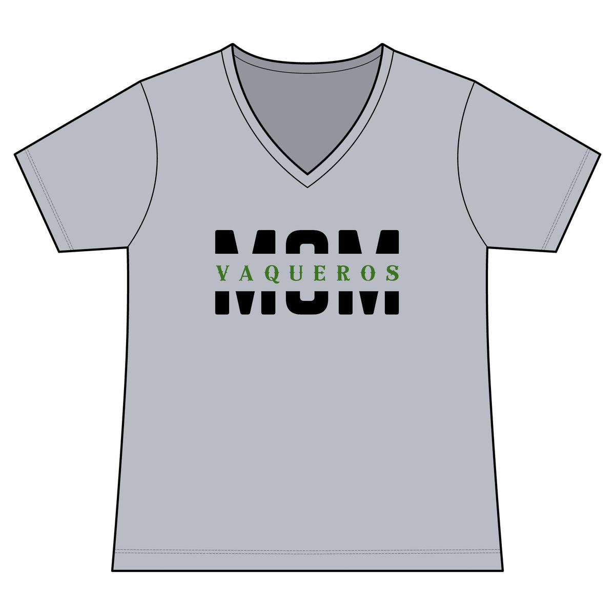 Vaqueros Mom Overlay- V-Neck Tee
