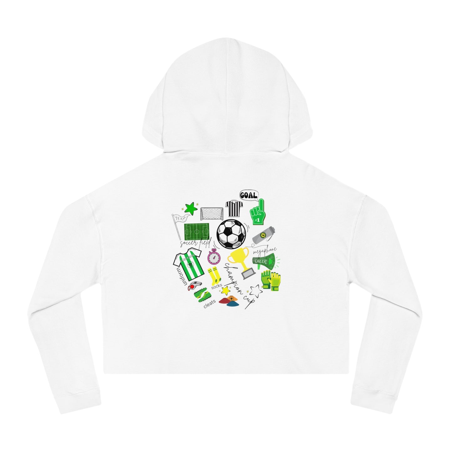 Soccer Icons - Cropped Hooded Sweatshirt