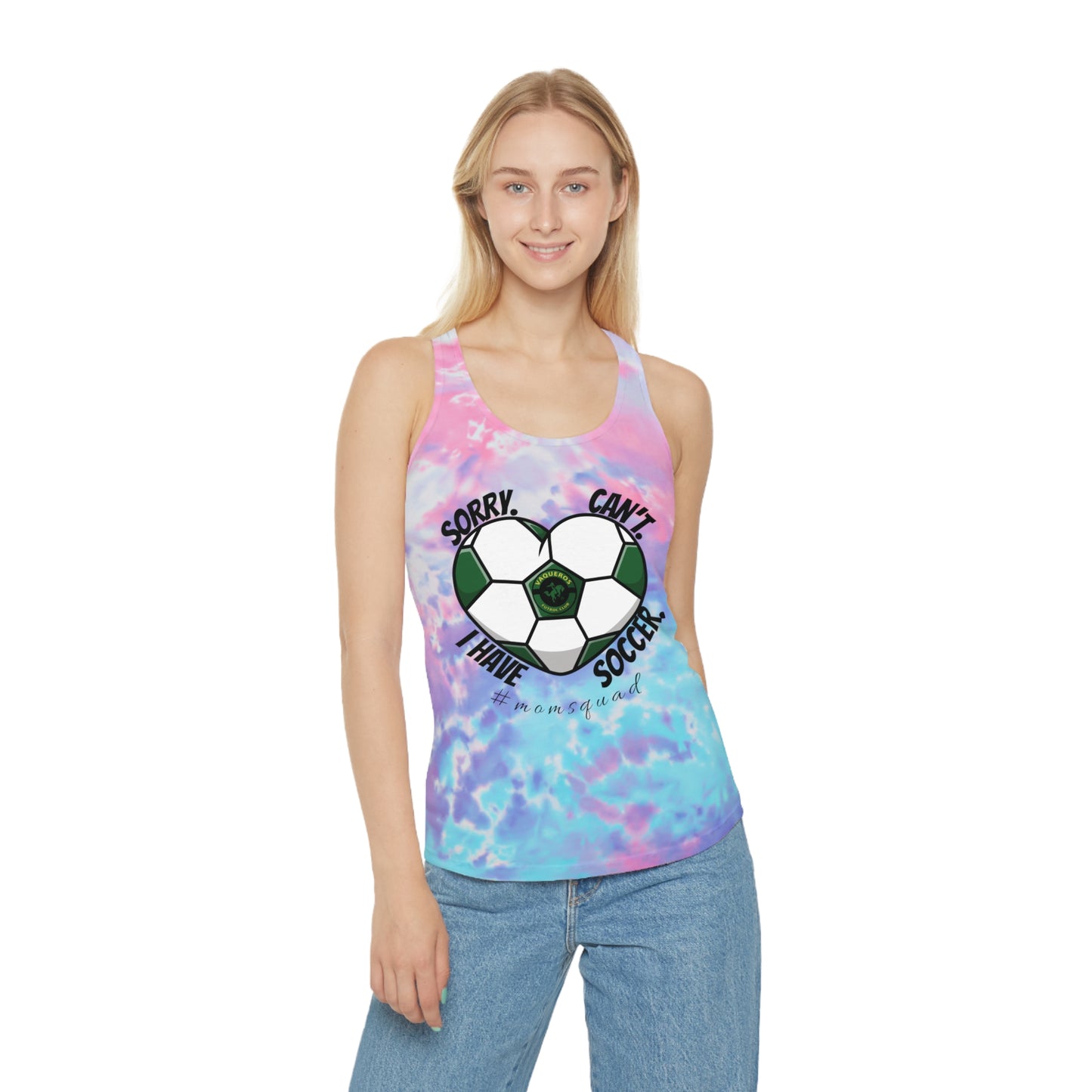 I Can't - Tie Dye Racerback Tank Top