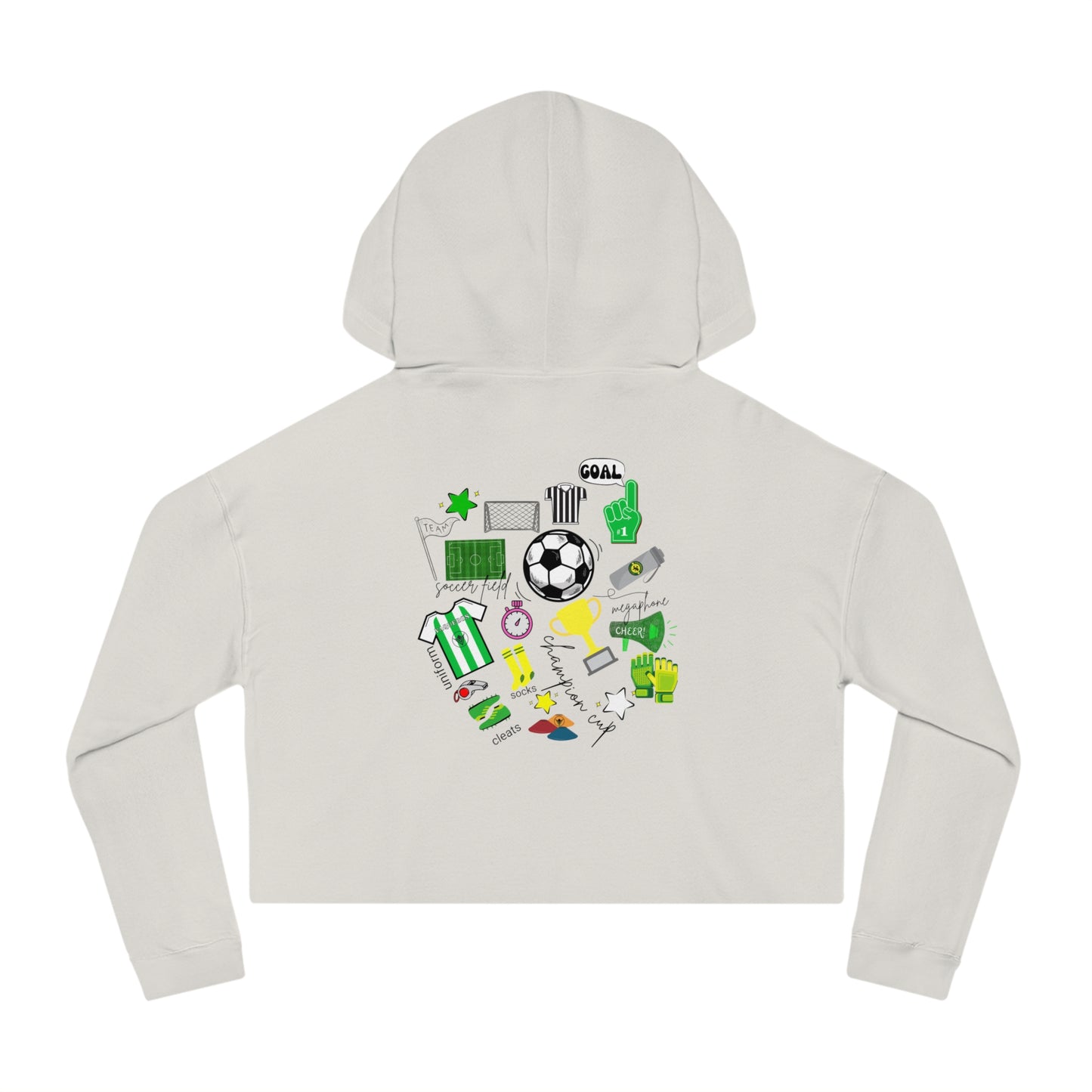 Soccer Icons - Cropped Hooded Sweatshirt