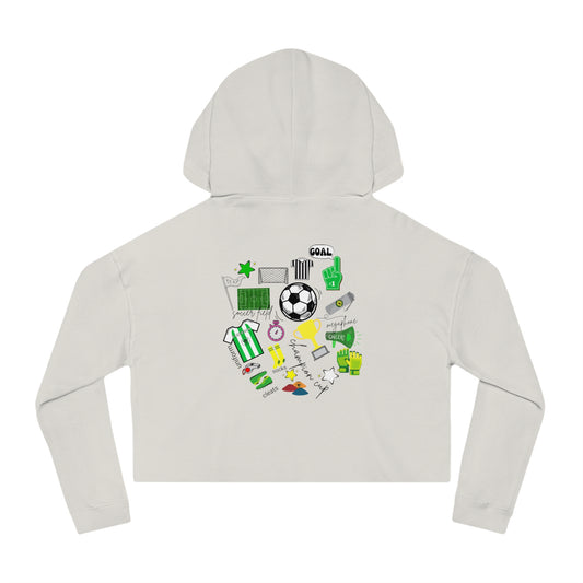 Soccer Icons - Cropped Hooded Sweatshirt