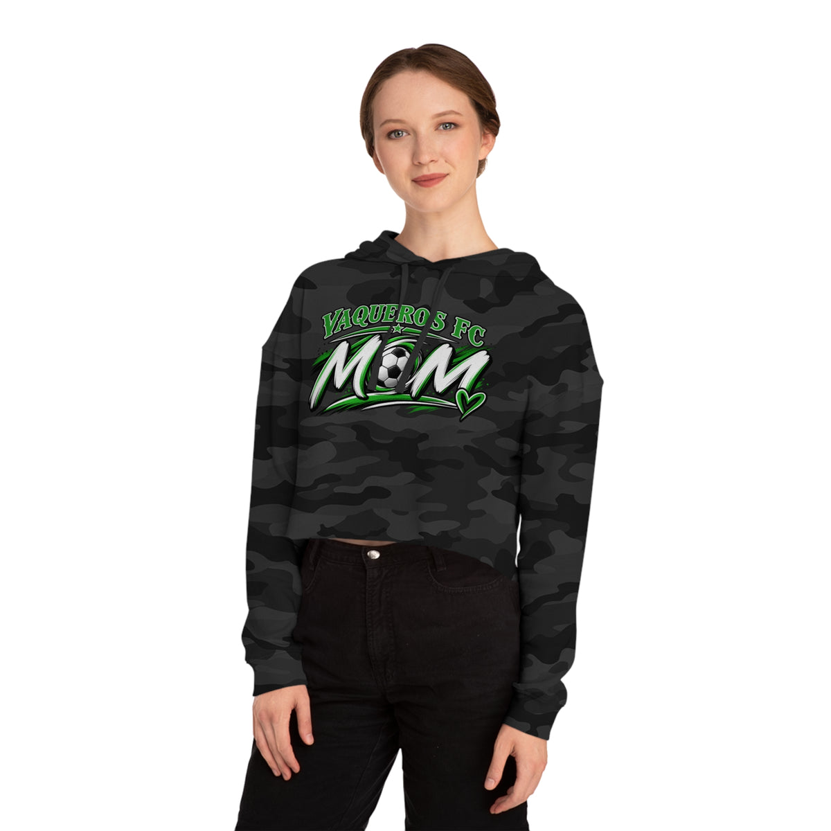 Vaqueros Mom Squad - Cropped Hooded Sweatshirt