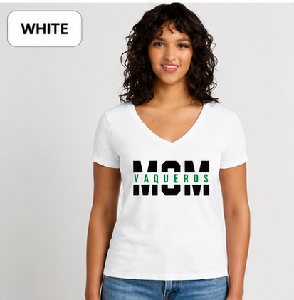 Vaqueros Mom Overlay- V-Neck Tee