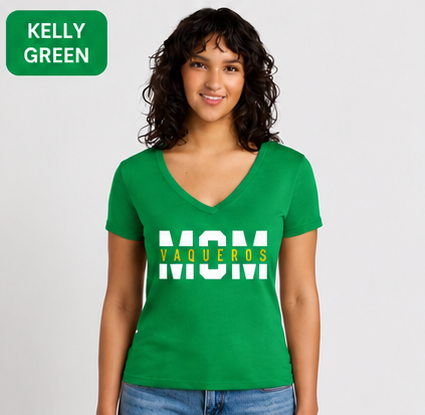 Vaqueros Mom Overlay- V-Neck Tee