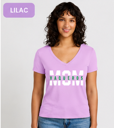 Vaqueros Mom Overlay- V-Neck Tee