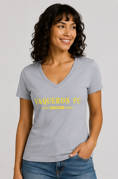 Vaqueros Three Line V-Neck Tee - Personalized