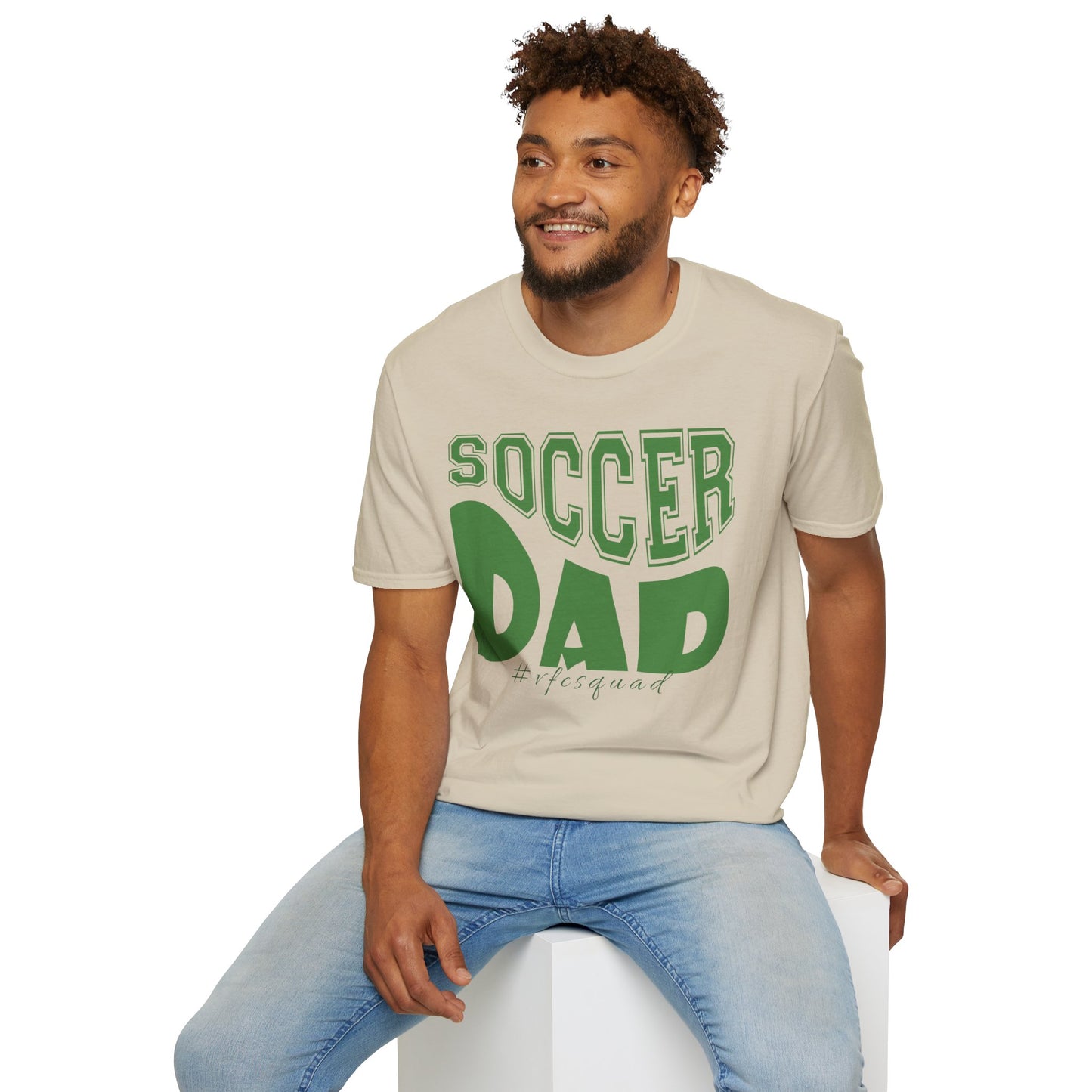 Wavy Soccer Dad - Softstyle T-Shirt