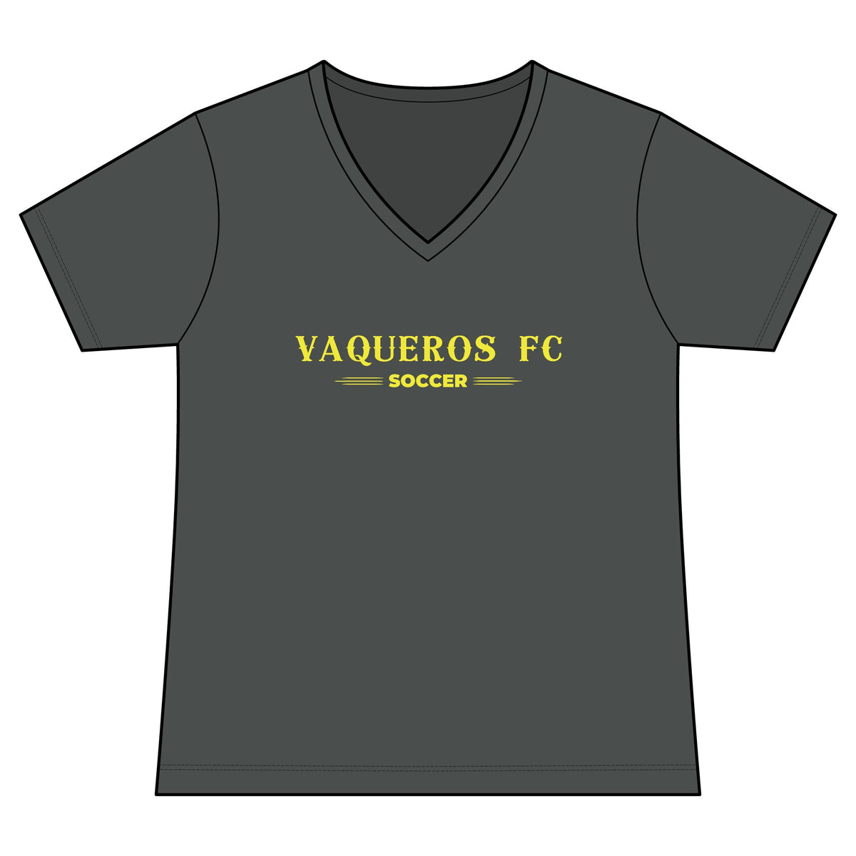 Vaqueros Three Line V-Neck Tee - Personalized