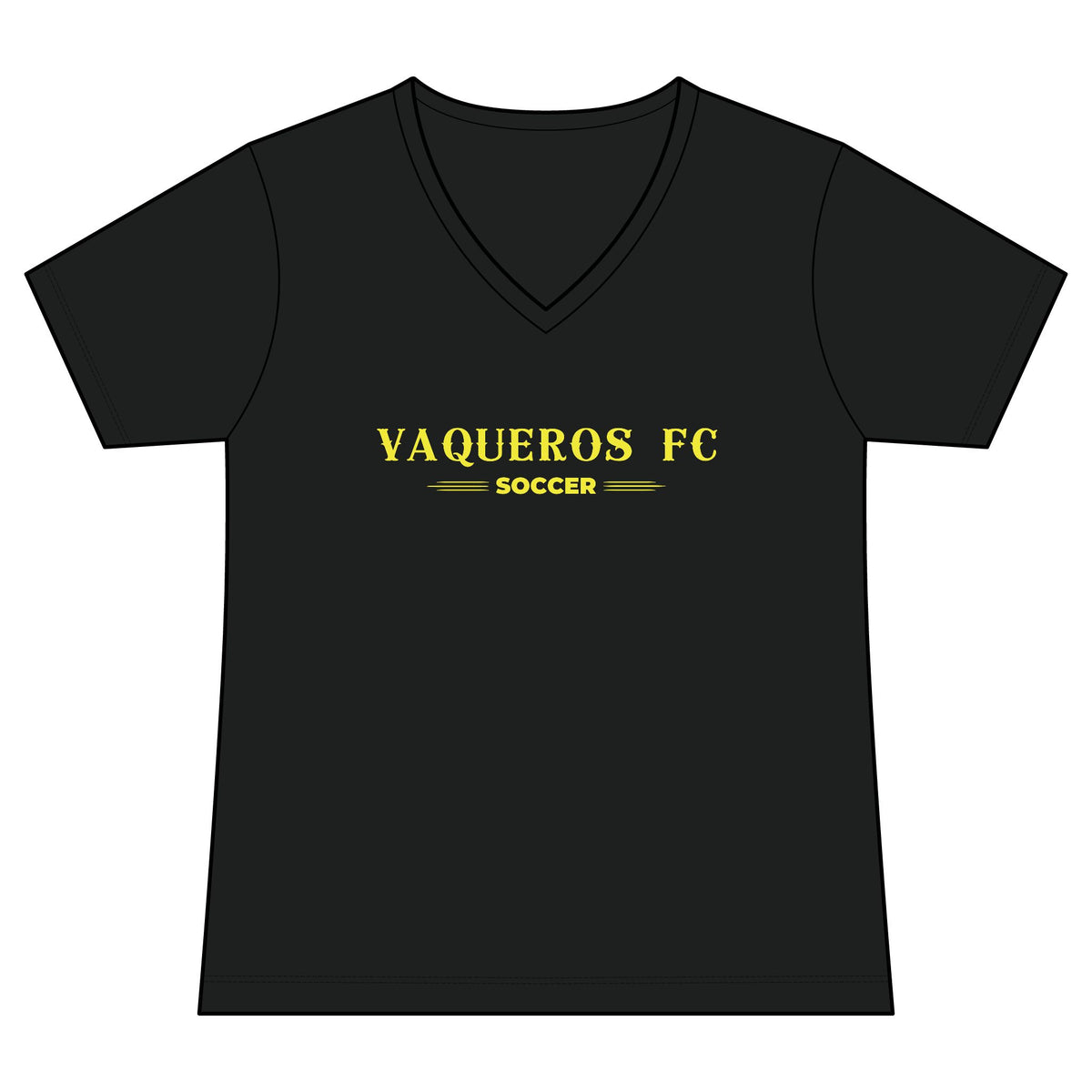 Vaqueros Three Line V-Neck Tee - Personalized
