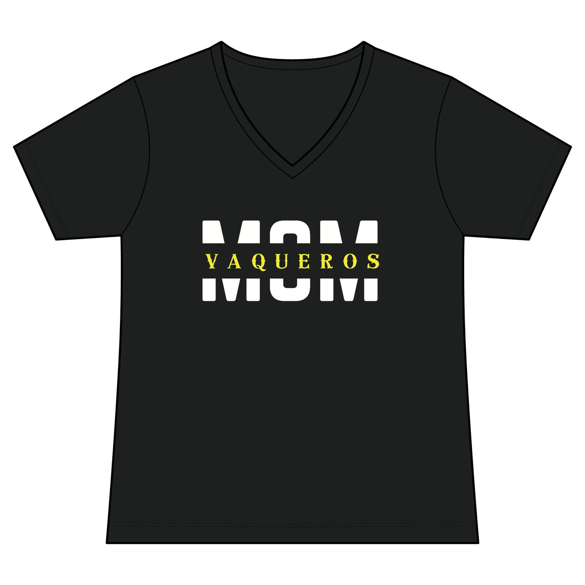 Vaqueros Mom Overlay- V-Neck Tee