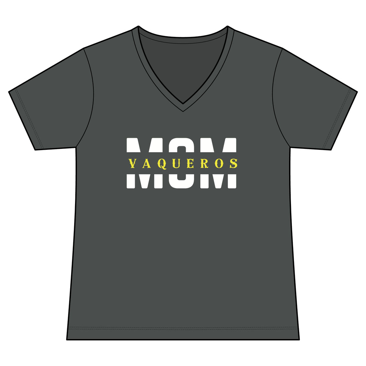 Vaqueros Mom Overlay- V-Neck Tee
