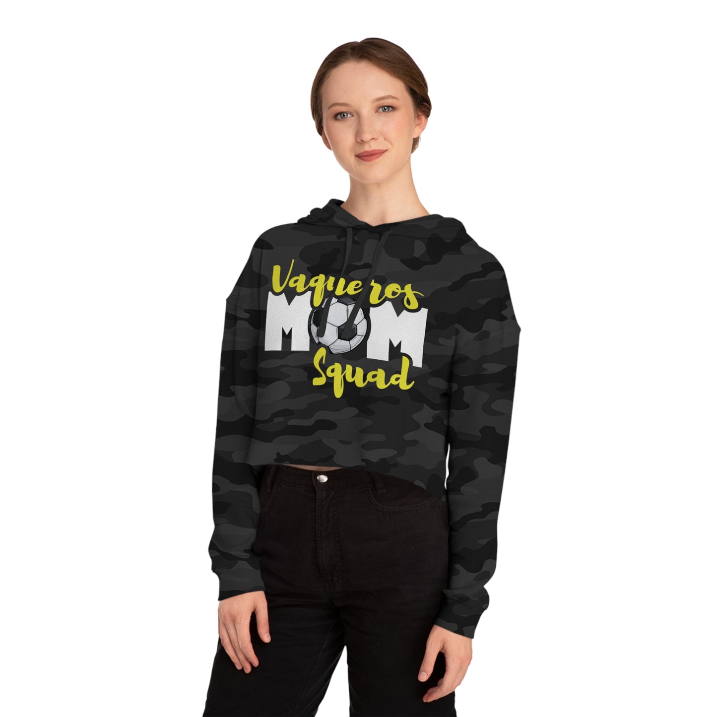 Vaqueros Mom Squad - Cropped Hooded Sweatshirt