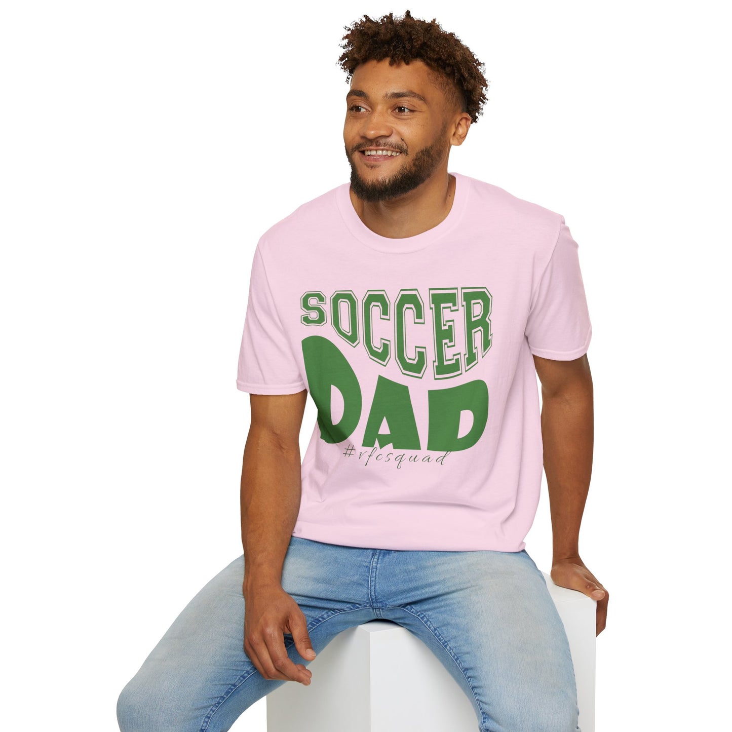 Wavy Soccer Dad - Softstyle T-Shirt
